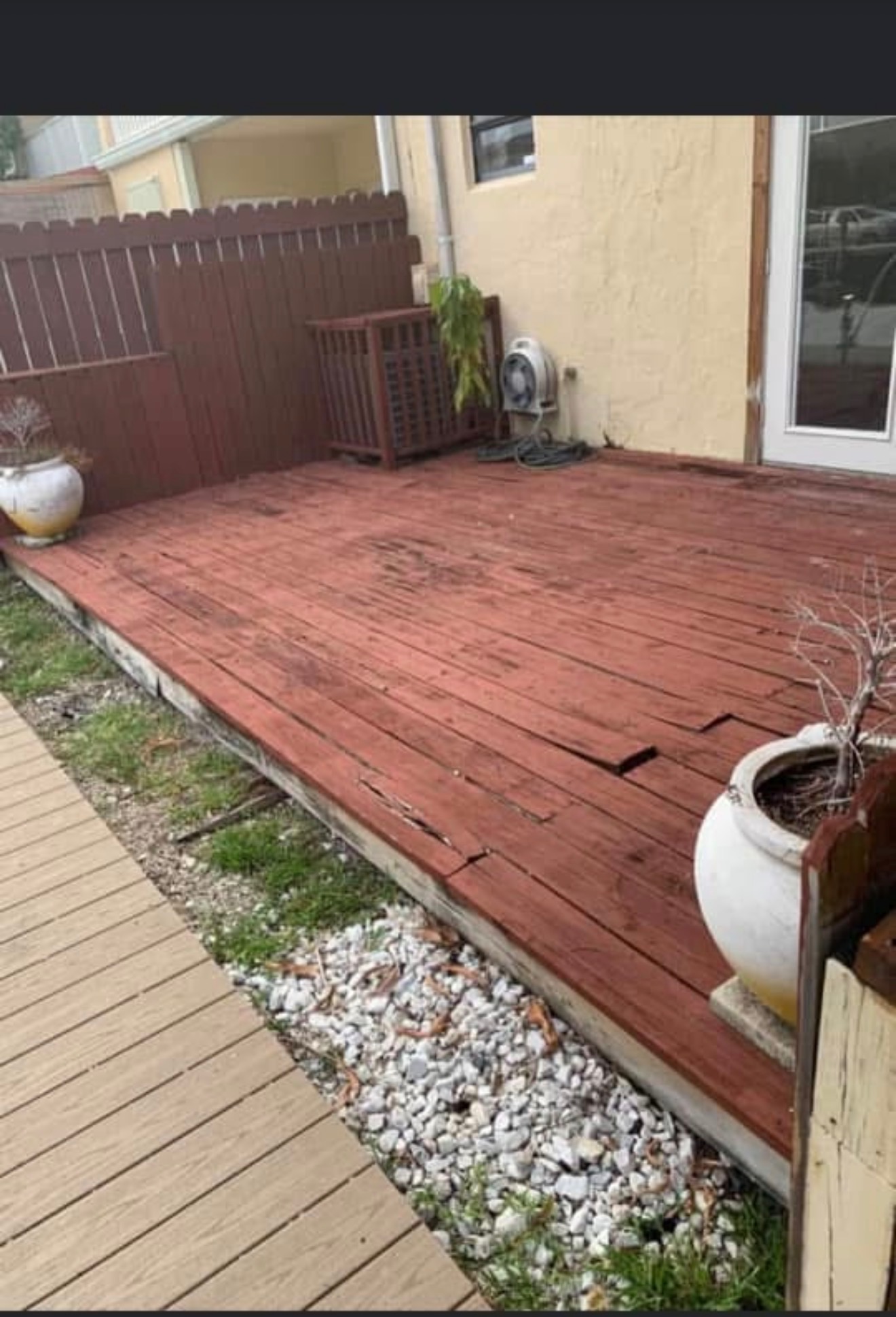 Deck before replacement