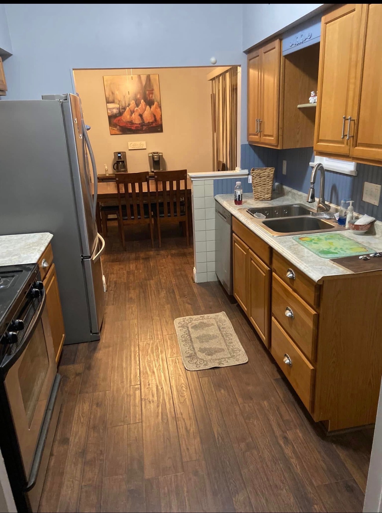 Kitchen remodel with new flooring